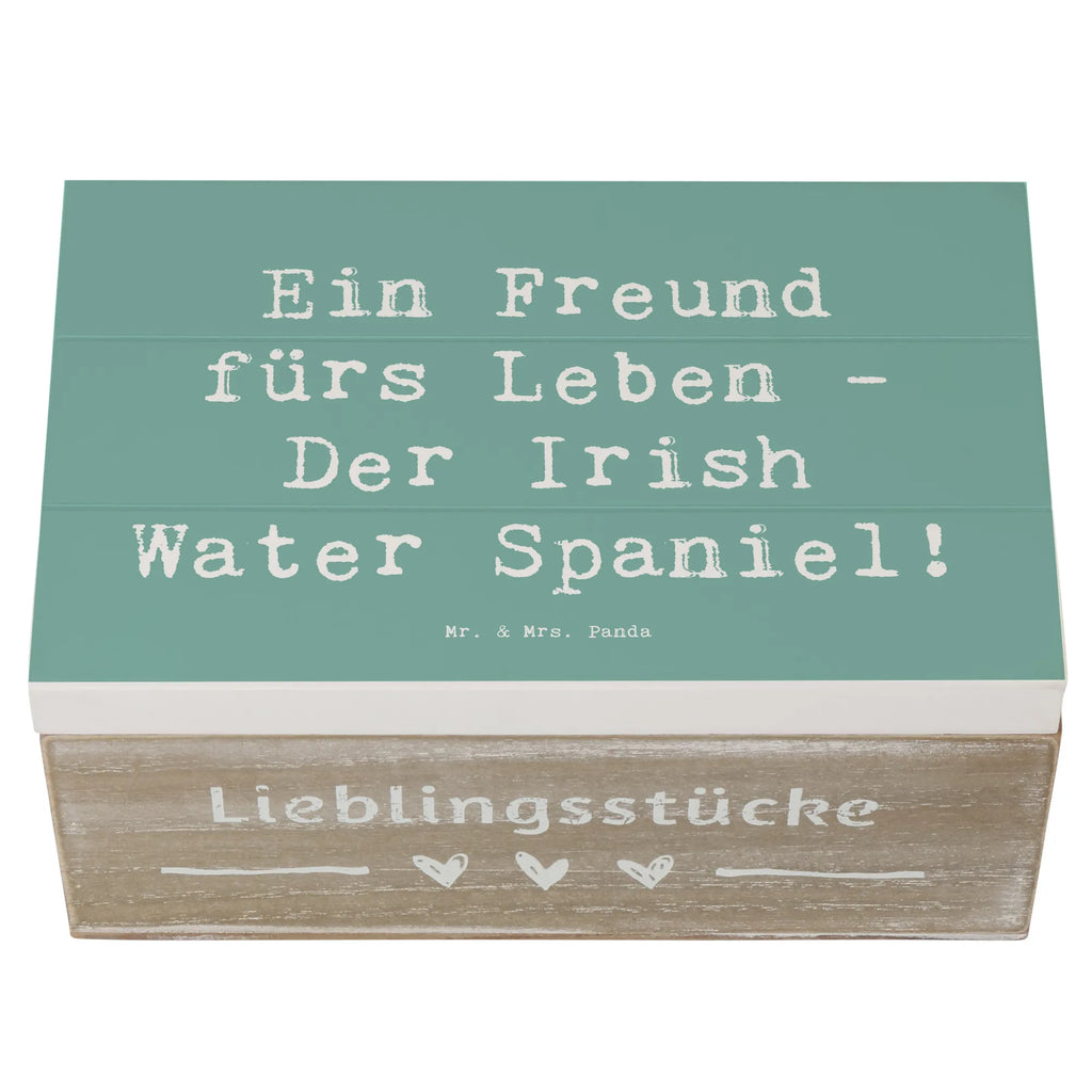Holzkiste Spruch Irish Water Spaniel Freund XXL, Geschenkbox, Aufbewahrungsbox, Truhe, Erinnerungskiste, Kiste, Geschenkdose, Schatulle, Erinnerungsbox, Holzkiste, Schatzkiste, Dekokiste, Hund, Hunderasse, Rassehund, Hundebesitzer, Geschenk, Tierfreund, Schenken, Welpe