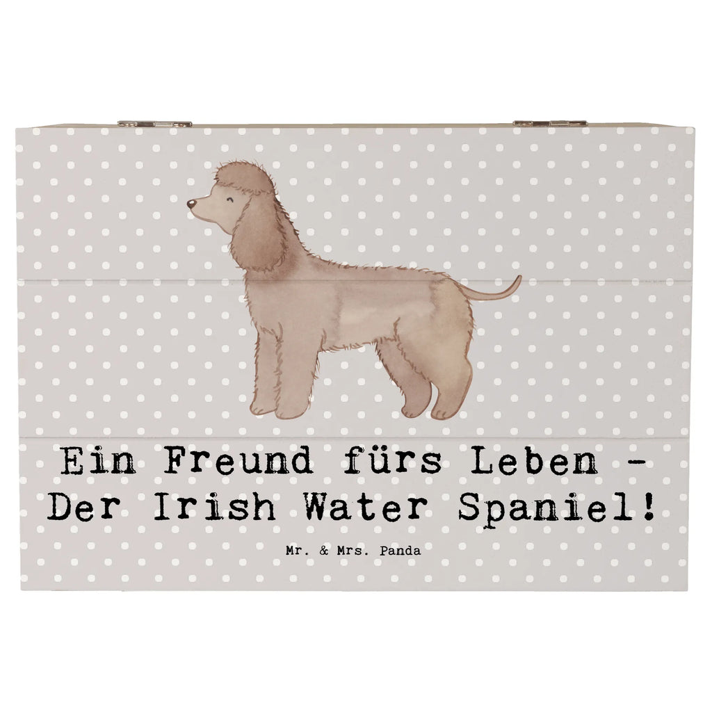 Wooden chest Ein Freund fürs Leben - Der Irish Water Spaniel! Truhe, XXL, Kiste, Aufbewahrungsbox, Geschenkbox, Geschenkdose, Holzkiste, Schatzkiste, Dekokiste, Schatulle, Erinnerungskiste, Erinnerungsbox, Hund, Hunderasse, Rassehund, Hundebesitzer, Geschenk, Tierfreund, Schenken, Welpe