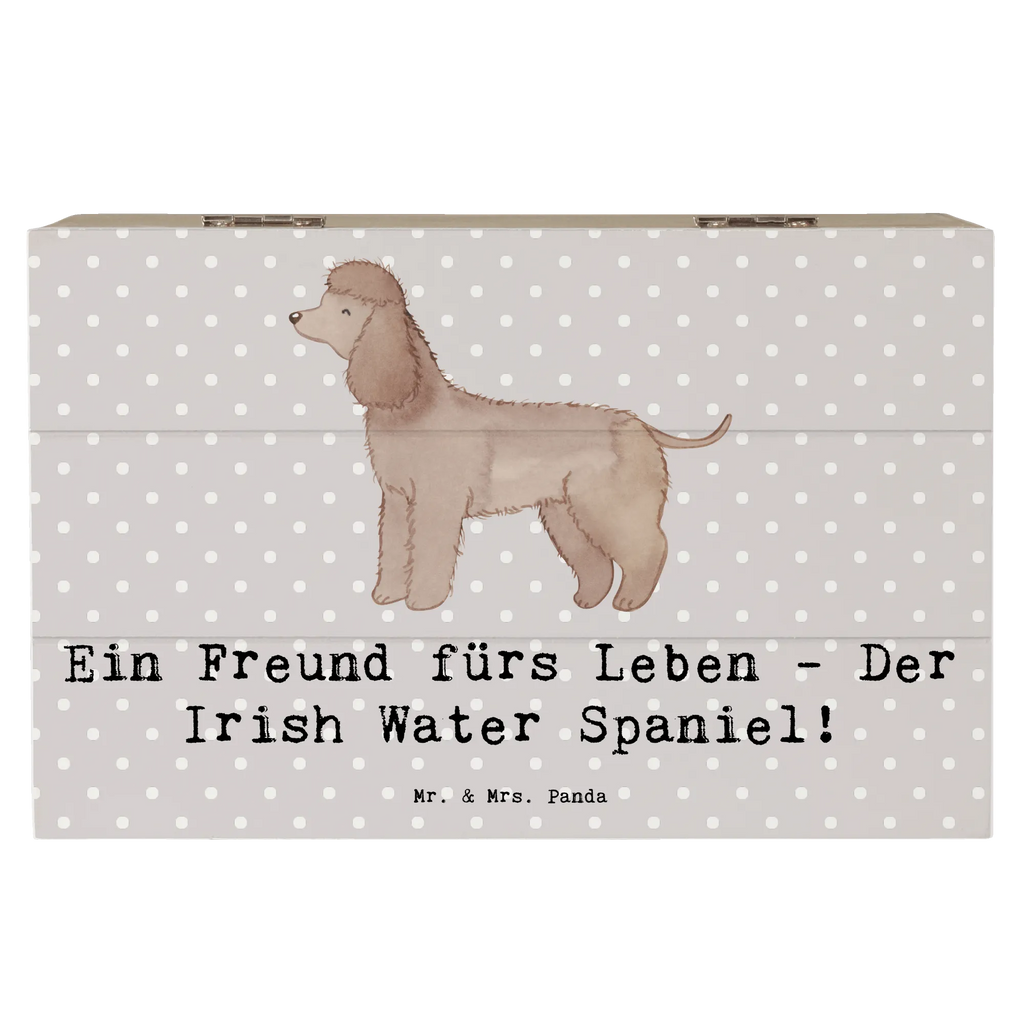 Wooden chest Ein Freund fürs Leben - Der Irish Water Spaniel! Truhe, XXL, Kiste, Aufbewahrungsbox, Geschenkbox, Geschenkdose, Holzkiste, Schatzkiste, Dekokiste, Schatulle, Erinnerungskiste, Erinnerungsbox, Hund, Hunderasse, Rassehund, Hundebesitzer, Geschenk, Tierfreund, Schenken, Welpe