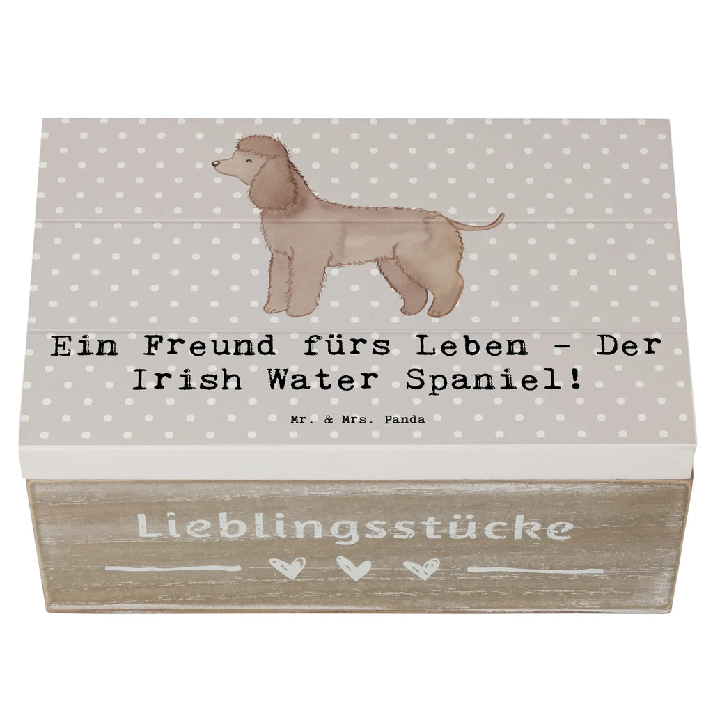 Wooden chest Ein Freund fürs Leben - Der Irish Water Spaniel! Truhe, XXL, Kiste, Aufbewahrungsbox, Geschenkbox, Geschenkdose, Holzkiste, Schatzkiste, Dekokiste, Schatulle, Erinnerungskiste, Erinnerungsbox, Hund, Hunderasse, Rassehund, Hundebesitzer, Geschenk, Tierfreund, Schenken, Welpe