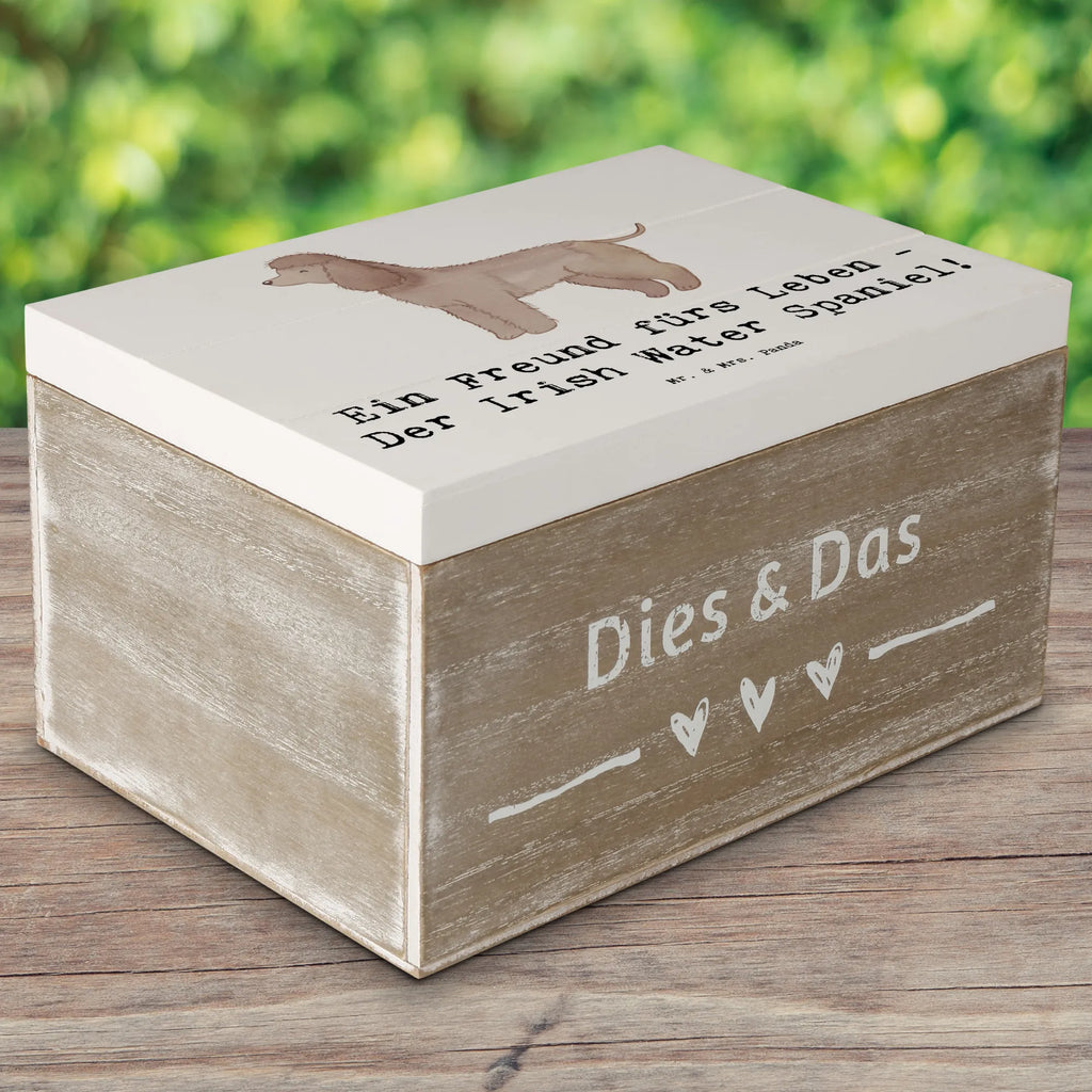 Wooden chest Ein Freund fürs Leben - Der Irish Water Spaniel! Truhe, XXL, Kiste, Aufbewahrungsbox, Geschenkbox, Geschenkdose, Holzkiste, Schatzkiste, Dekokiste, Schatulle, Erinnerungskiste, Erinnerungsbox, Hund, Hunderasse, Rassehund, Hundebesitzer, Geschenk, Tierfreund, Schenken, Welpe