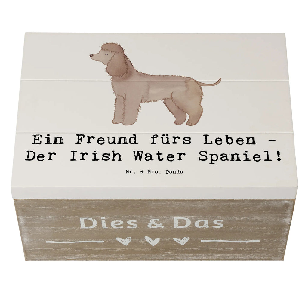 Wooden chest Ein Freund fürs Leben - Der Irish Water Spaniel! Truhe, XXL, Kiste, Aufbewahrungsbox, Geschenkbox, Geschenkdose, Holzkiste, Schatzkiste, Dekokiste, Schatulle, Erinnerungskiste, Erinnerungsbox, Hund, Hunderasse, Rassehund, Hundebesitzer, Geschenk, Tierfreund, Schenken, Welpe