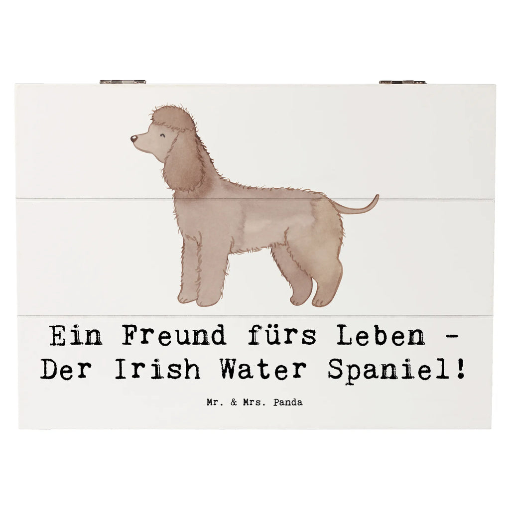 Wooden chest Ein Freund fürs Leben - Der Irish Water Spaniel! Truhe, XXL, Kiste, Aufbewahrungsbox, Geschenkbox, Geschenkdose, Holzkiste, Schatzkiste, Dekokiste, Schatulle, Erinnerungskiste, Erinnerungsbox, Hund, Hunderasse, Rassehund, Hundebesitzer, Geschenk, Tierfreund, Schenken, Welpe