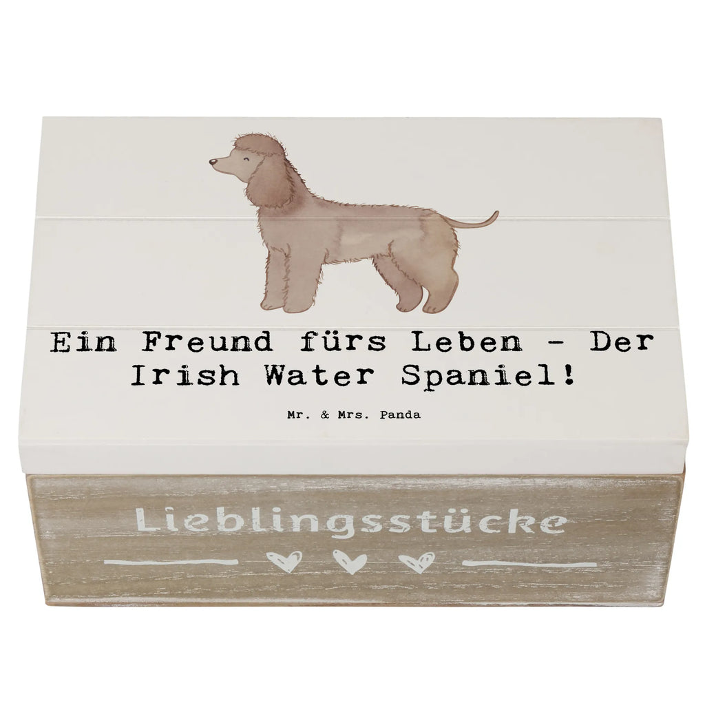 Wooden chest Ein Freund fürs Leben - Der Irish Water Spaniel! Truhe, XXL, Kiste, Aufbewahrungsbox, Geschenkbox, Geschenkdose, Holzkiste, Schatzkiste, Dekokiste, Schatulle, Erinnerungskiste, Erinnerungsbox, Hund, Hunderasse, Rassehund, Hundebesitzer, Geschenk, Tierfreund, Schenken, Welpe