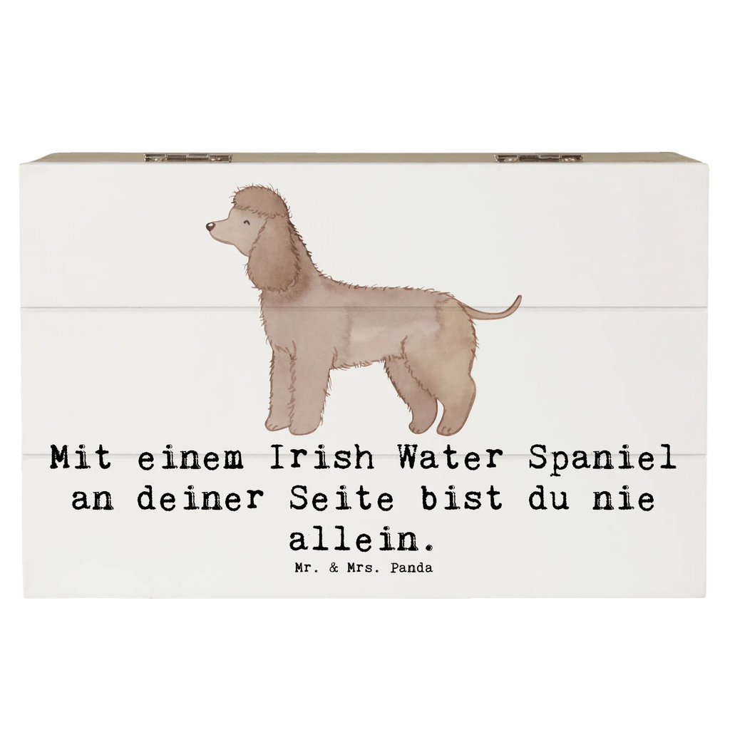 Wooden chest Mit einem Irish Water Spaniel an deiner Seite bist du nie allein. Holzkiste, Schatulle, Kiste, Aufbewahrungsbox, Geschenkdose, Erinnerungsbox, XXL, Geschenkbox, Truhe, Dekokiste, Schatzkiste, Erinnerungskiste, Hund, Hunderasse, Rassehund, Hundebesitzer, Geschenk, Tierfreund, Schenken, Welpe