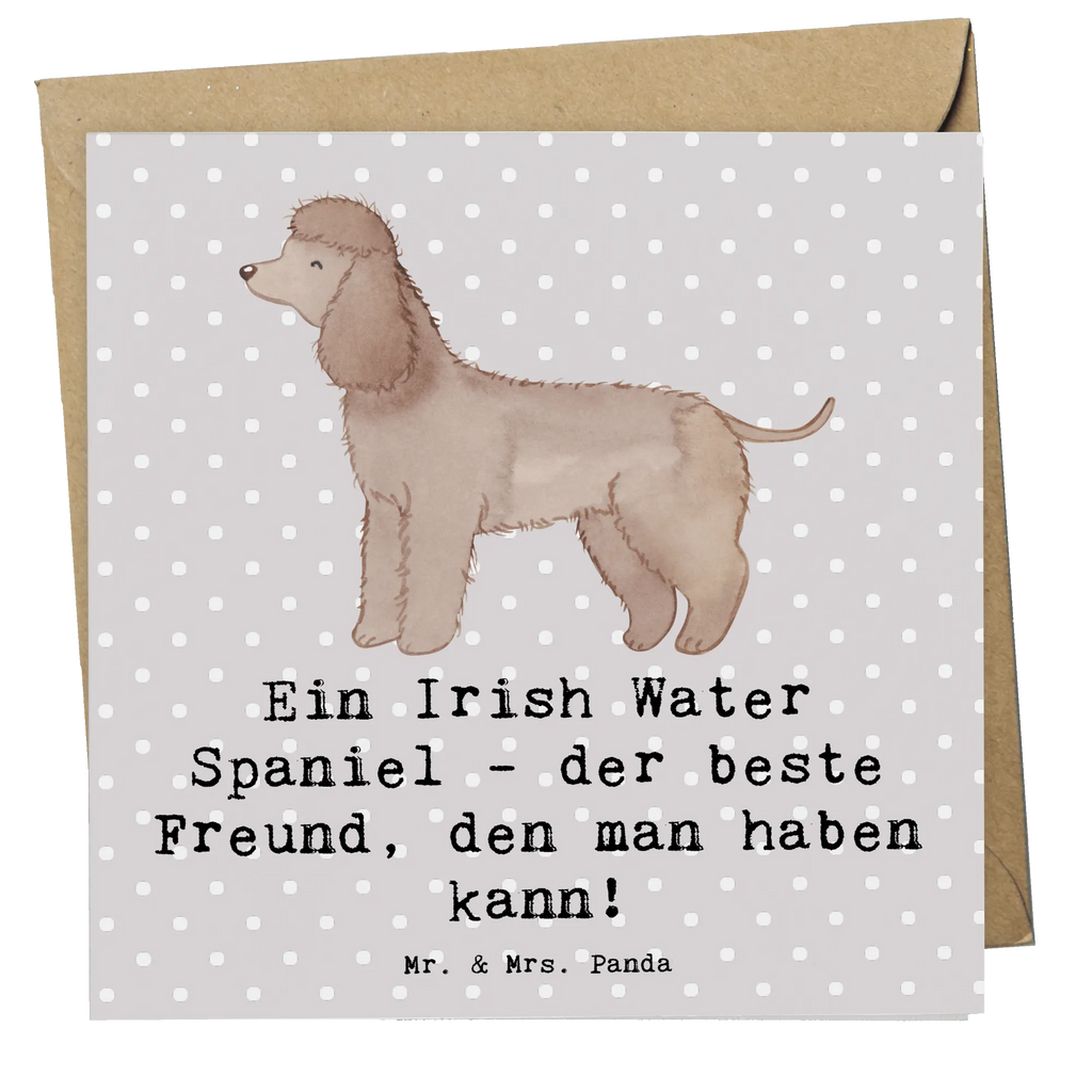 Deluxe Karte Irish Water Spaniel Freund Hochzeitskarte, Hochwertige Klappkarte, Glückwunschkarte, Hochwertige Grußkarte, Karte, Klappkarte, Einladungskarte, Grußkarte, Geburtstagskarte, Hund, Hunderasse, Rassehund, Hundebesitzer, Geschenk, Tierfreund, Schenken, Welpe