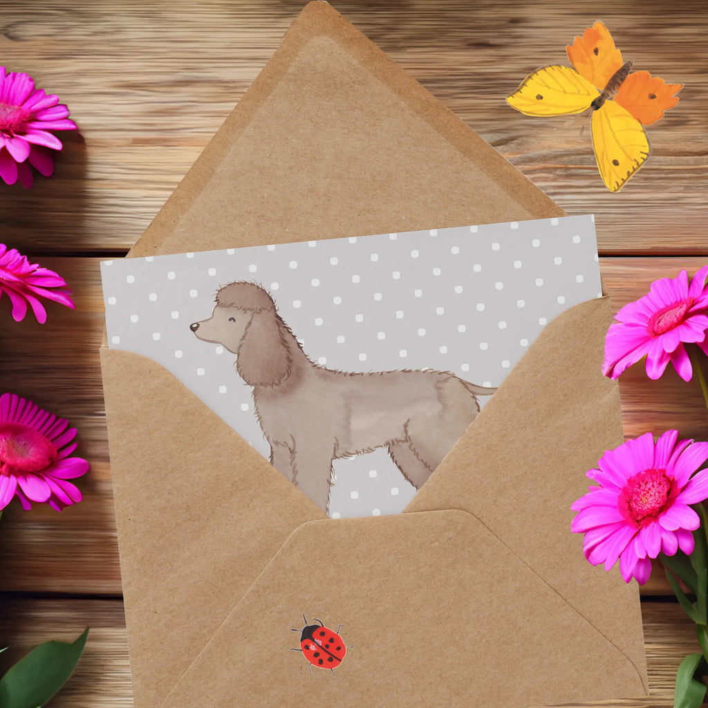 Deluxe Karte Irish Water Spaniel Freund Hochzeitskarte, Hochwertige Klappkarte, Glückwunschkarte, Hochwertige Grußkarte, Karte, Klappkarte, Einladungskarte, Grußkarte, Geburtstagskarte, Hund, Hunderasse, Rassehund, Hundebesitzer, Geschenk, Tierfreund, Schenken, Welpe