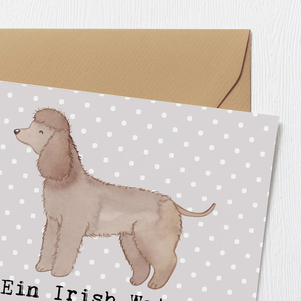 Deluxe Karte Irish Water Spaniel Freund Hochzeitskarte, Hochwertige Klappkarte, Glückwunschkarte, Hochwertige Grußkarte, Karte, Klappkarte, Einladungskarte, Grußkarte, Geburtstagskarte, Hund, Hunderasse, Rassehund, Hundebesitzer, Geschenk, Tierfreund, Schenken, Welpe