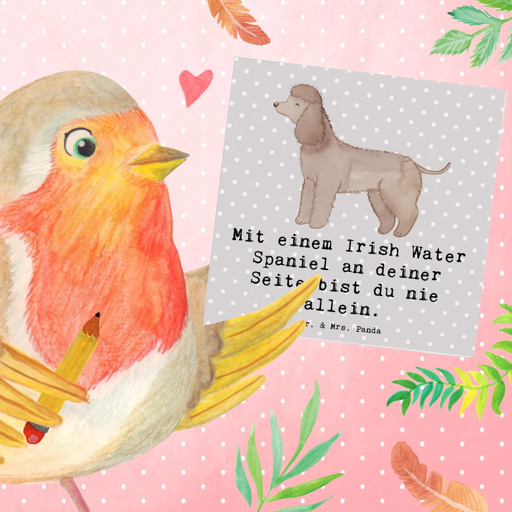 Deluxe Karte Irish Water Spaniel Begleiter Karte, Hochwertige Klappkarte, Einladungskarte, Grußkarte, Hochwertige Grußkarte, Glückwunschkarte, Hochzeitskarte, Geburtstagskarte, Klappkarte, Hund, Hunderasse, Rassehund, Hundebesitzer, Geschenk, Tierfreund, Schenken, Welpe