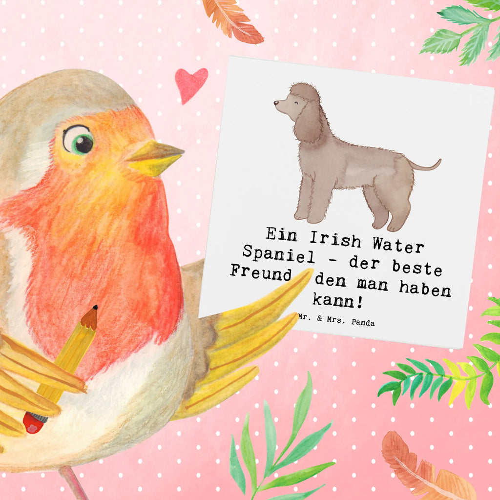 Deluxe Karte Irish Water Spaniel Freund Hochzeitskarte, Hochwertige Klappkarte, Glückwunschkarte, Hochwertige Grußkarte, Karte, Klappkarte, Einladungskarte, Grußkarte, Geburtstagskarte, Hund, Hunderasse, Rassehund, Hundebesitzer, Geschenk, Tierfreund, Schenken, Welpe