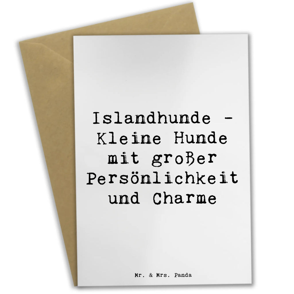Greetings card Saying Islandhunde - Kleine Hunde mit großer Persönlichkeit und Charme Ansichtskarten, Klappkarte, Glückwunschkarte, Einladungskarte, Karte, Hochzeitskarte, Geburtstagskarte, Grußkarte, Hund, Hunderasse, Rassehund, Hundebesitzer, Geschenk, Tierfreund, Schenken, Welpe