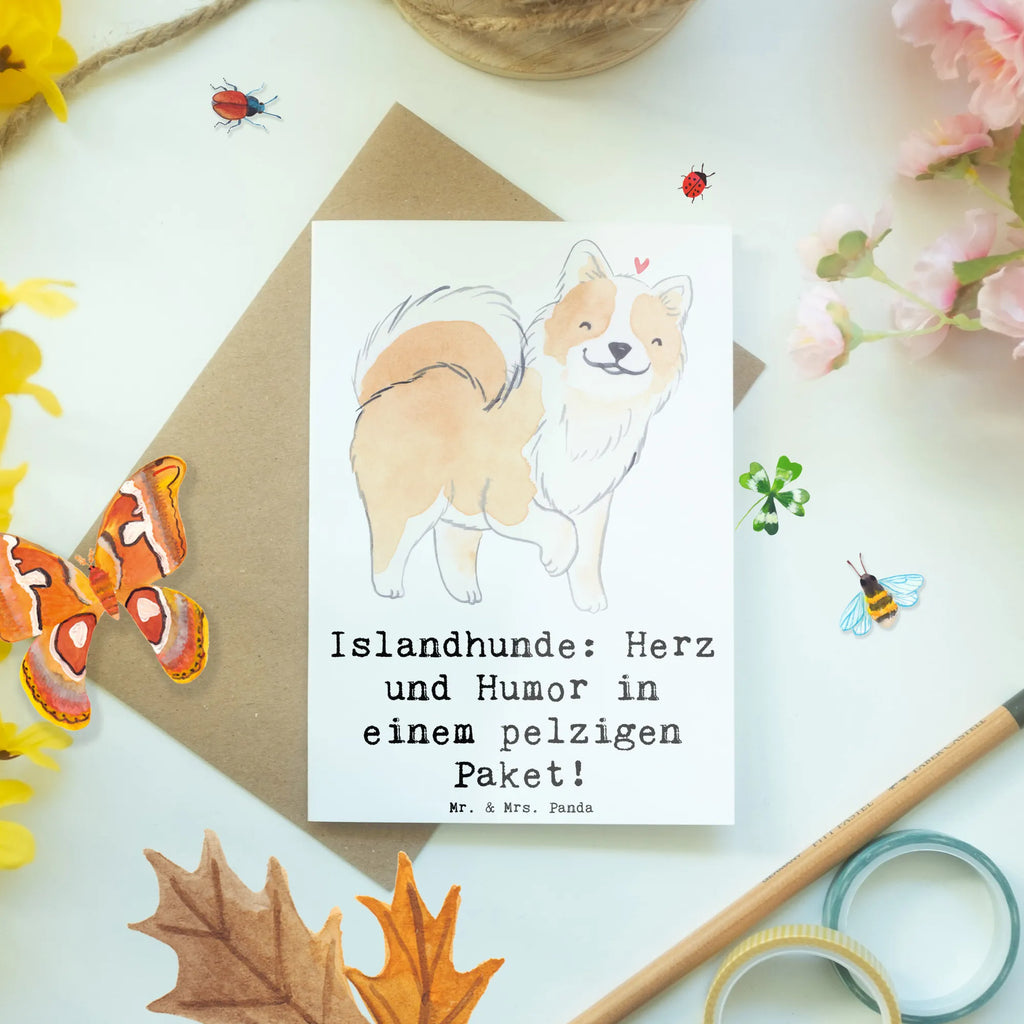 Greetings card Islandhunde: Herz und Humor in einem pelzigen Paket! Ansichtskarten, Einladungskarte, Grußkarte, Glückwunschkarte, Hochzeitskarte, Karte, Klappkarte, Geburtstagskarte, Hund, Hunderasse, Rassehund, Hundebesitzer, Geschenk, Tierfreund, Schenken, Welpe