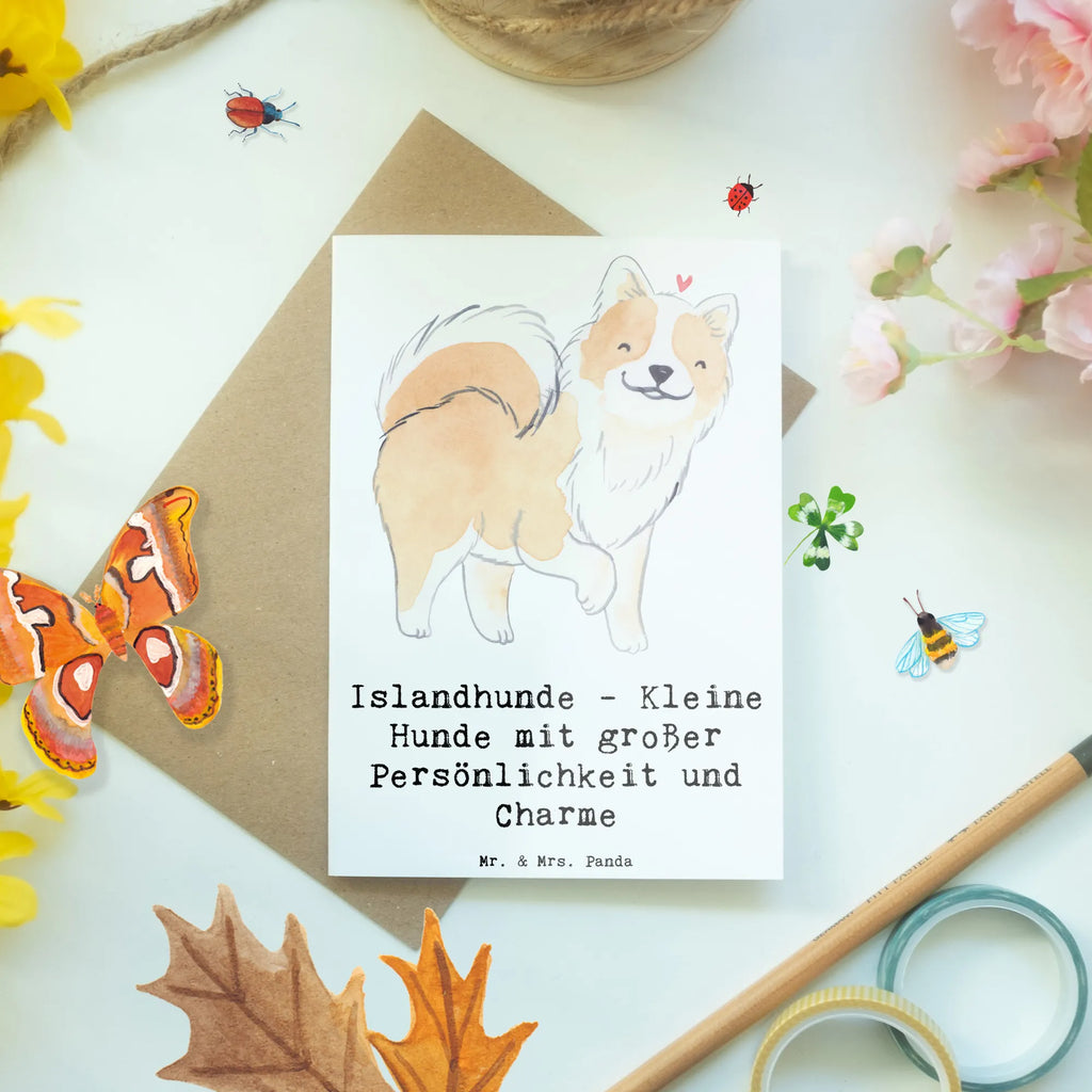 Greetings card Islandhunde - Kleine Hunde mit großer Persönlichkeit und Charme Einladungskarte, Karte, Hochzeitskarte, Ansichtskarten, Grußkarte, Geburtstagskarte, Glückwunschkarte, Klappkarte, Hund, Hunderasse, Rassehund, Hundebesitzer, Geschenk, Tierfreund, Schenken, Welpe