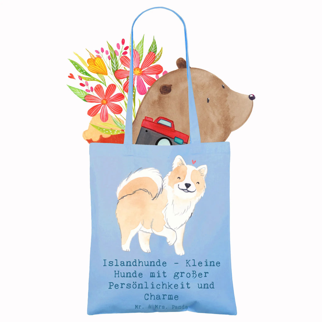 Tragetasche Charme Islandhund Stofftasche, Shopper, Strandtasche, Einkaufstüte, Tragetasche, Laptoptasche, Tasche, Beutel, Einkaufstasche, Beuteltasche, Jutebeutel, Schultertasche, Umhängetasche, Badetasche, Stoffbeutel, Jutetasche, Hund, Hunderasse, Rassehund, Hundebesitzer, Geschenk, Tierfreund, Schenken, Welpe