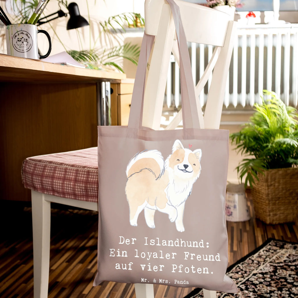 Tote bag Der Islandhund: Ein loyaler Freund auf vier Pfoten. Schultertasche, Laptoptasche, Jutebeutel, Tragetasche, Strandtasche, Stoffbeutel, Beuteltasche, Umhängetasche, Badetasche, Beutel, Tasche, Einkaufstüte, Einkaufstasche, Shopper, Stofftasche, Jutetasche, Hund, Hunderasse, Rassehund, Hundebesitzer, Geschenk, Tierfreund, Schenken, Welpe