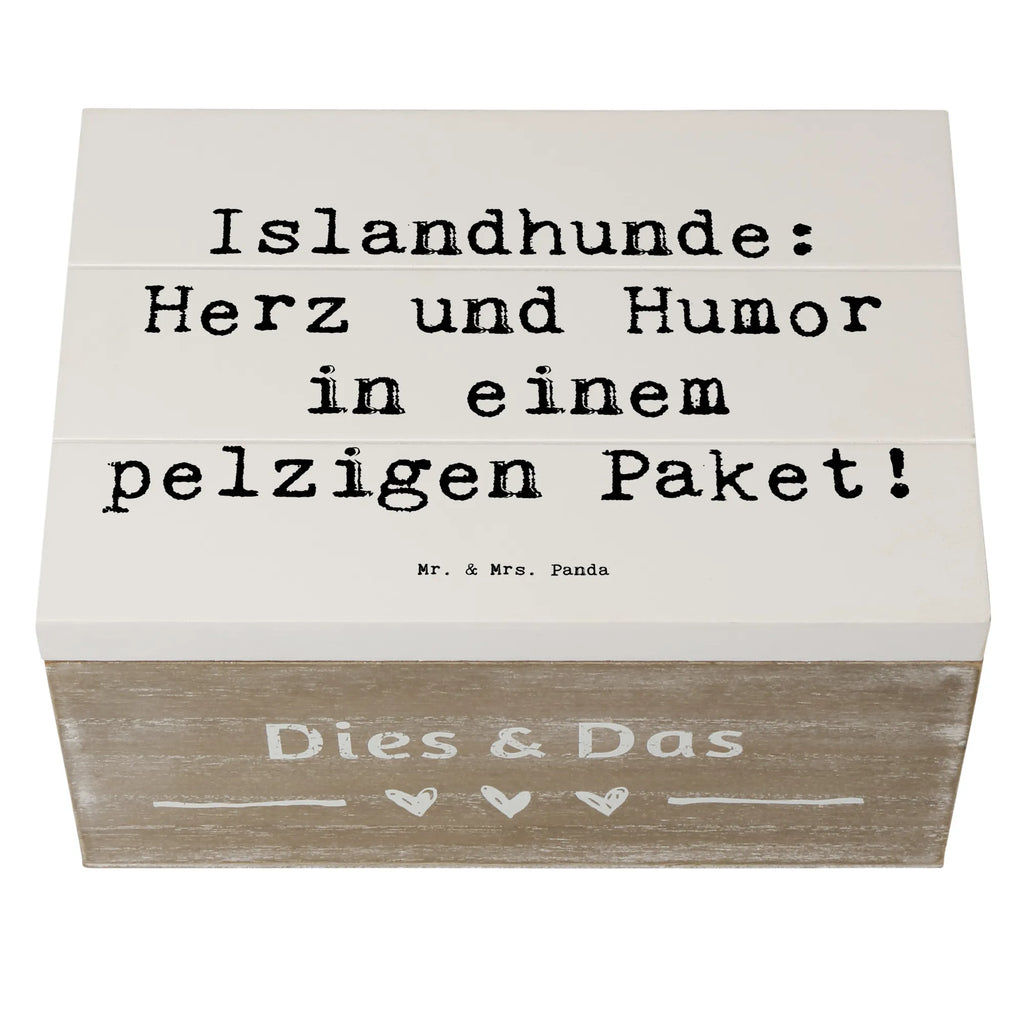Wooden chest Saying Islandhunde: Herz und Humor in einem pelzigen Paket! Kiste, Dekokiste, Aufbewahrungsbox, Erinnerungsbox, Schatulle, Erinnerungskiste, Holzkiste, Schatzkiste, Geschenkbox, XXL, Geschenkdose, Truhe, Hund, Hunderasse, Rassehund, Hundebesitzer, Geschenk, Tierfreund, Schenken, Welpe