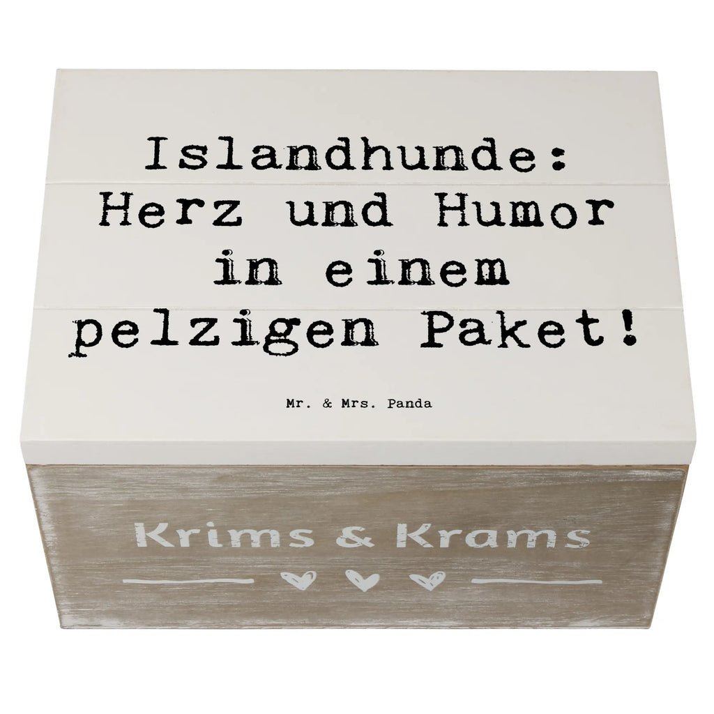 Wooden chest Saying Islandhunde: Herz und Humor in einem pelzigen Paket! Kiste, Dekokiste, Aufbewahrungsbox, Erinnerungsbox, Schatulle, Erinnerungskiste, Holzkiste, Schatzkiste, Geschenkbox, XXL, Geschenkdose, Truhe, Hund, Hunderasse, Rassehund, Hundebesitzer, Geschenk, Tierfreund, Schenken, Welpe