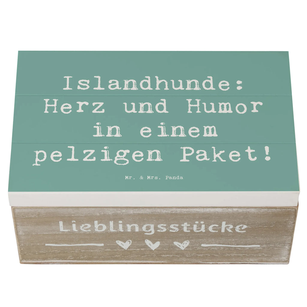 Wooden chest Saying Islandhunde: Herz und Humor in einem pelzigen Paket! Kiste, Dekokiste, Aufbewahrungsbox, Erinnerungsbox, Schatulle, Erinnerungskiste, Holzkiste, Schatzkiste, Geschenkbox, XXL, Geschenkdose, Truhe, Hund, Hunderasse, Rassehund, Hundebesitzer, Geschenk, Tierfreund, Schenken, Welpe