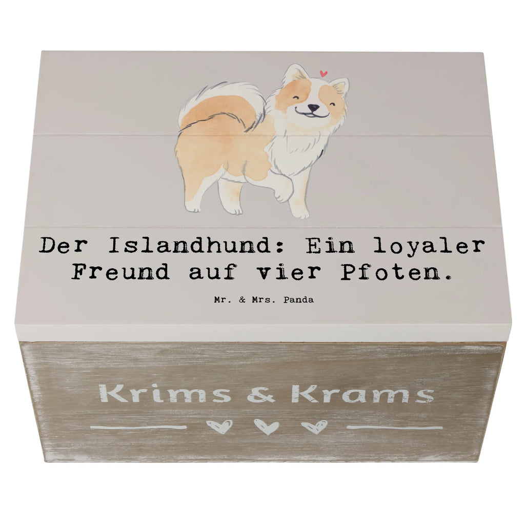 Holzkiste Treuer Islandhund Erinnerungsbox, Kiste, Holzkiste, Dekokiste, Geschenkdose, Schatulle, Schatzkiste, Geschenkbox, Aufbewahrungsbox, Truhe, XXL, Erinnerungskiste, Hund, Hunderasse, Rassehund, Hundebesitzer, Geschenk, Tierfreund, Schenken, Welpe
