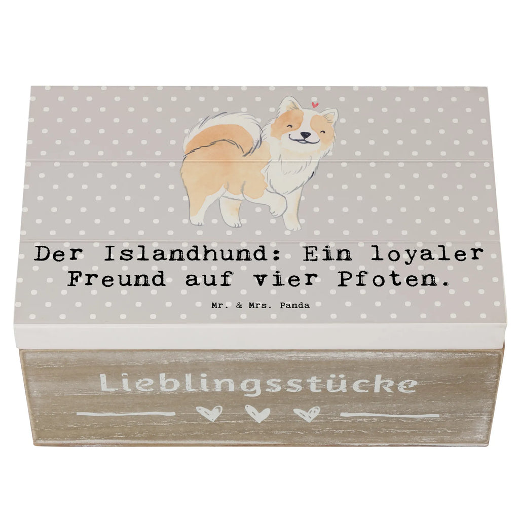 Holzkiste Treuer Islandhund Erinnerungsbox, Kiste, Holzkiste, Dekokiste, Geschenkdose, Schatulle, Schatzkiste, Geschenkbox, Aufbewahrungsbox, Truhe, XXL, Erinnerungskiste, Hund, Hunderasse, Rassehund, Hundebesitzer, Geschenk, Tierfreund, Schenken, Welpe