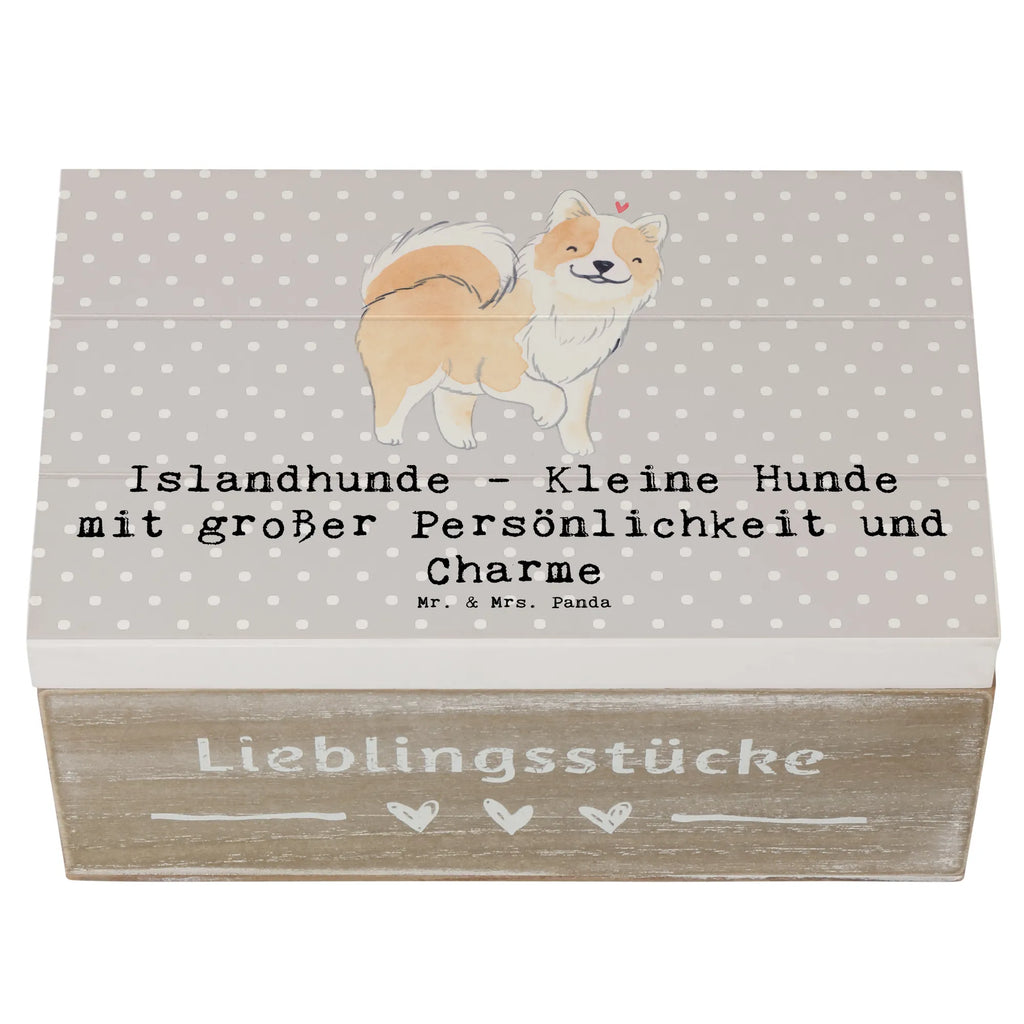 Wooden chest Islandhunde - Kleine Hunde mit großer Persönlichkeit und Charme Kiste, XXL, Schatzkiste, Dekokiste, Aufbewahrungsbox, Truhe, Geschenkbox, Schatulle, Erinnerungsbox, Geschenkdose, Holzkiste, Erinnerungskiste, Hund, Hunderasse, Rassehund, Hundebesitzer, Geschenk, Tierfreund, Schenken, Welpe