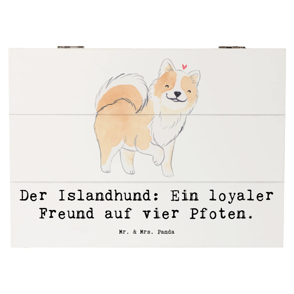 Holzkiste Treuer Islandhund Erinnerungsbox, Kiste, Holzkiste, Dekokiste, Geschenkdose, Schatulle, Schatzkiste, Geschenkbox, Aufbewahrungsbox, Truhe, XXL, Erinnerungskiste, Hund, Hunderasse, Rassehund, Hundebesitzer, Geschenk, Tierfreund, Schenken, Welpe