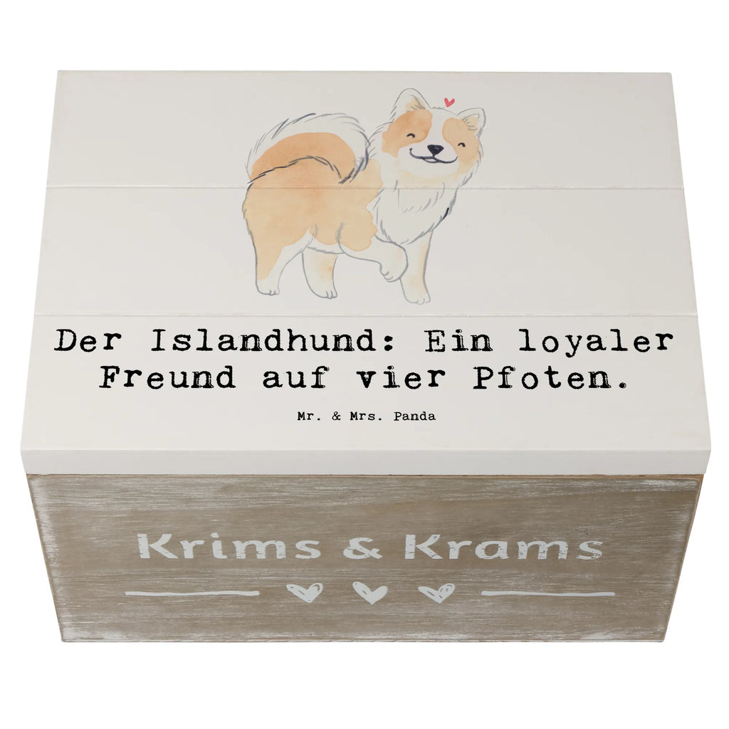 Holzkiste Treuer Islandhund Erinnerungsbox, Kiste, Holzkiste, Dekokiste, Geschenkdose, Schatulle, Schatzkiste, Geschenkbox, Aufbewahrungsbox, Truhe, XXL, Erinnerungskiste, Hund, Hunderasse, Rassehund, Hundebesitzer, Geschenk, Tierfreund, Schenken, Welpe