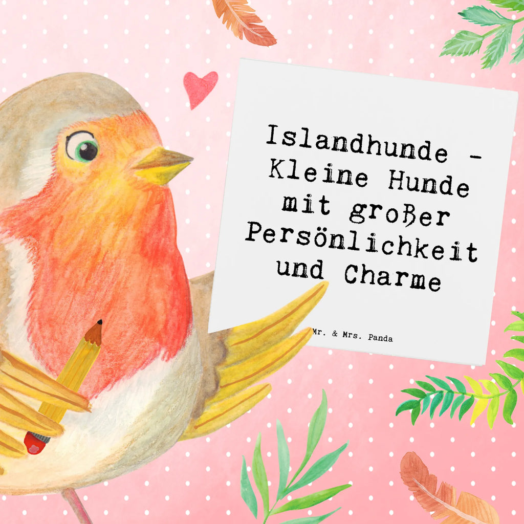 Deluxe Karte Spruch Charme Islandhund Karte, Glückwunschkarte, Hochzeitskarte, Hochwertige Klappkarte, Hochwertige Grußkarte, Klappkarte, Geburtstagskarte, Einladungskarte, Grußkarte, Hund, Hunderasse, Rassehund, Hundebesitzer, Geschenk, Tierfreund, Schenken, Welpe