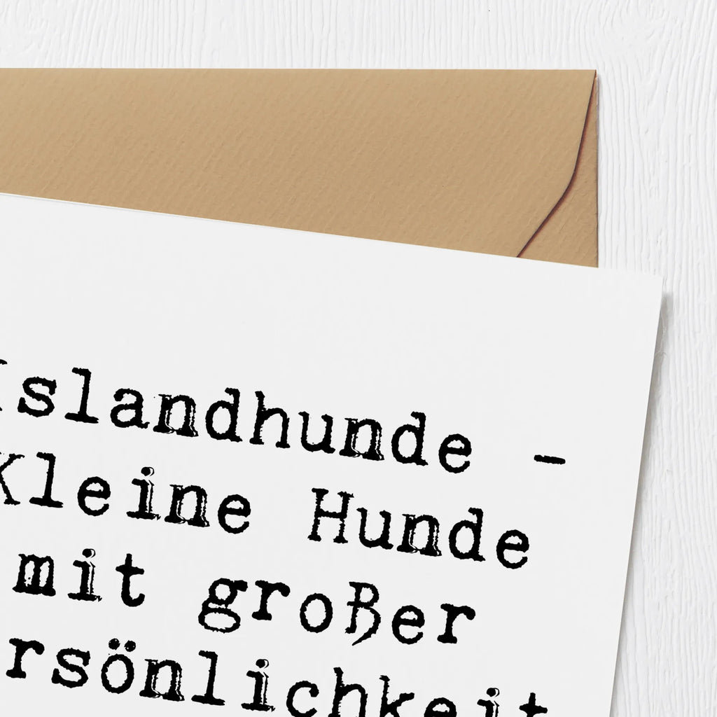Deluxe Karte Spruch Charme Islandhund Karte, Glückwunschkarte, Hochzeitskarte, Hochwertige Klappkarte, Hochwertige Grußkarte, Klappkarte, Geburtstagskarte, Einladungskarte, Grußkarte, Hund, Hunderasse, Rassehund, Hundebesitzer, Geschenk, Tierfreund, Schenken, Welpe