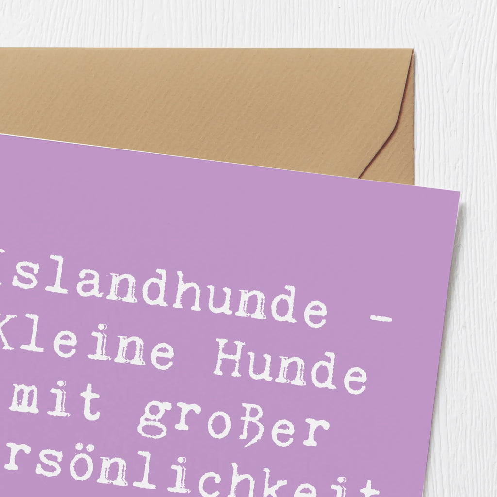 Deluxe Karte Spruch Charme Islandhund Karte, Glückwunschkarte, Hochzeitskarte, Hochwertige Klappkarte, Hochwertige Grußkarte, Klappkarte, Geburtstagskarte, Einladungskarte, Grußkarte, Hund, Hunderasse, Rassehund, Hundebesitzer, Geschenk, Tierfreund, Schenken, Welpe