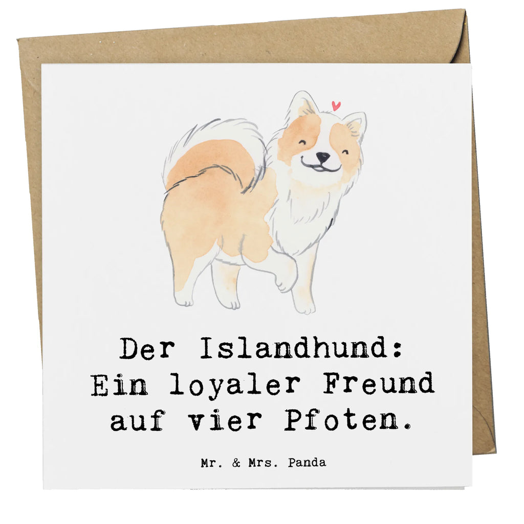 Deluxe Karte Treuer Islandhund Einladungskarte, Geburtstagskarte, Glückwunschkarte, Karte, Grußkarte, Hochzeitskarte, Hochwertige Grußkarte, Hochwertige Klappkarte, Klappkarte, Hund, Hunderasse, Rassehund, Hundebesitzer, Geschenk, Tierfreund, Schenken, Welpe