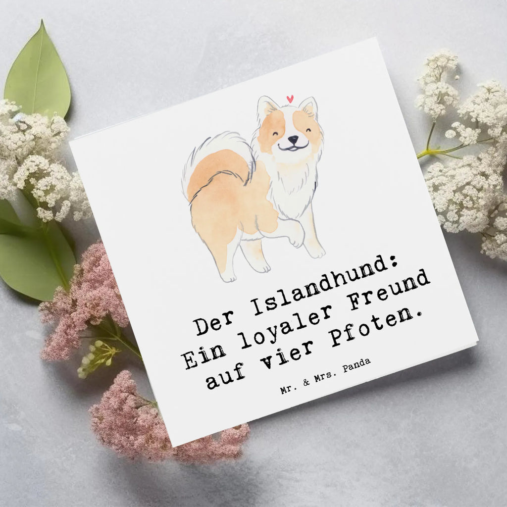 Deluxe Karte Treuer Islandhund Einladungskarte, Geburtstagskarte, Glückwunschkarte, Karte, Grußkarte, Hochzeitskarte, Hochwertige Grußkarte, Hochwertige Klappkarte, Klappkarte, Hund, Hunderasse, Rassehund, Hundebesitzer, Geschenk, Tierfreund, Schenken, Welpe