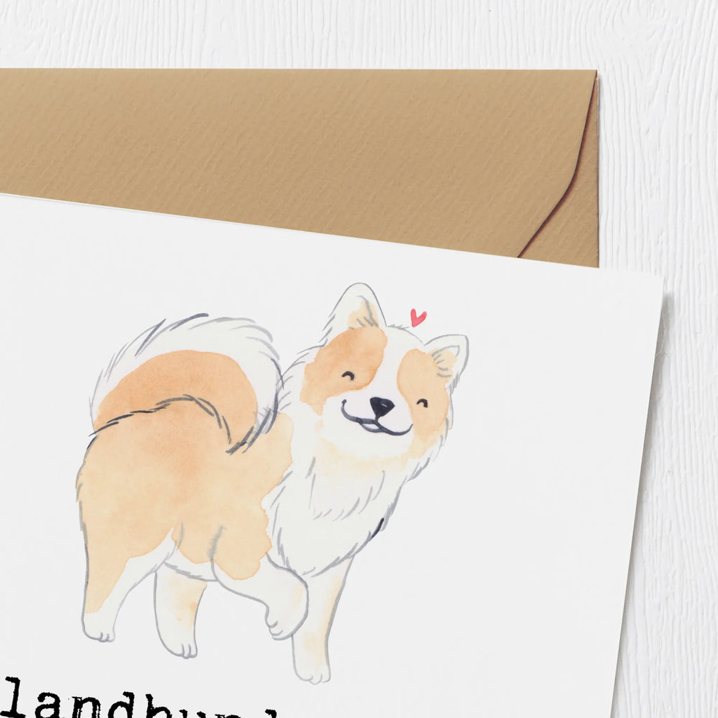 Deluxe Karte Islandhund Freude Karte, Hochzeitskarte, Grußkarte, Hochwertige Grußkarte, Klappkarte, Einladungskarte, Geburtstagskarte, Hochwertige Klappkarte, Glückwunschkarte, Hund, Hunderasse, Rassehund, Hundebesitzer, Geschenk, Tierfreund, Schenken, Welpe