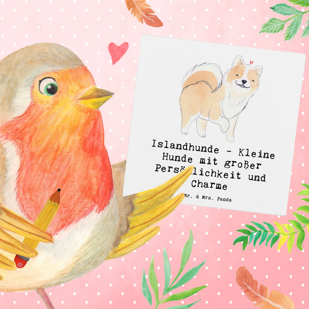 Deluxe Karte Charme Islandhund Hochwertige Klappkarte, Glückwunschkarte, Klappkarte, Hochwertige Grußkarte, Geburtstagskarte, Karte, Grußkarte, Hochzeitskarte, Einladungskarte, Hund, Hunderasse, Rassehund, Hundebesitzer, Geschenk, Tierfreund, Schenken, Welpe