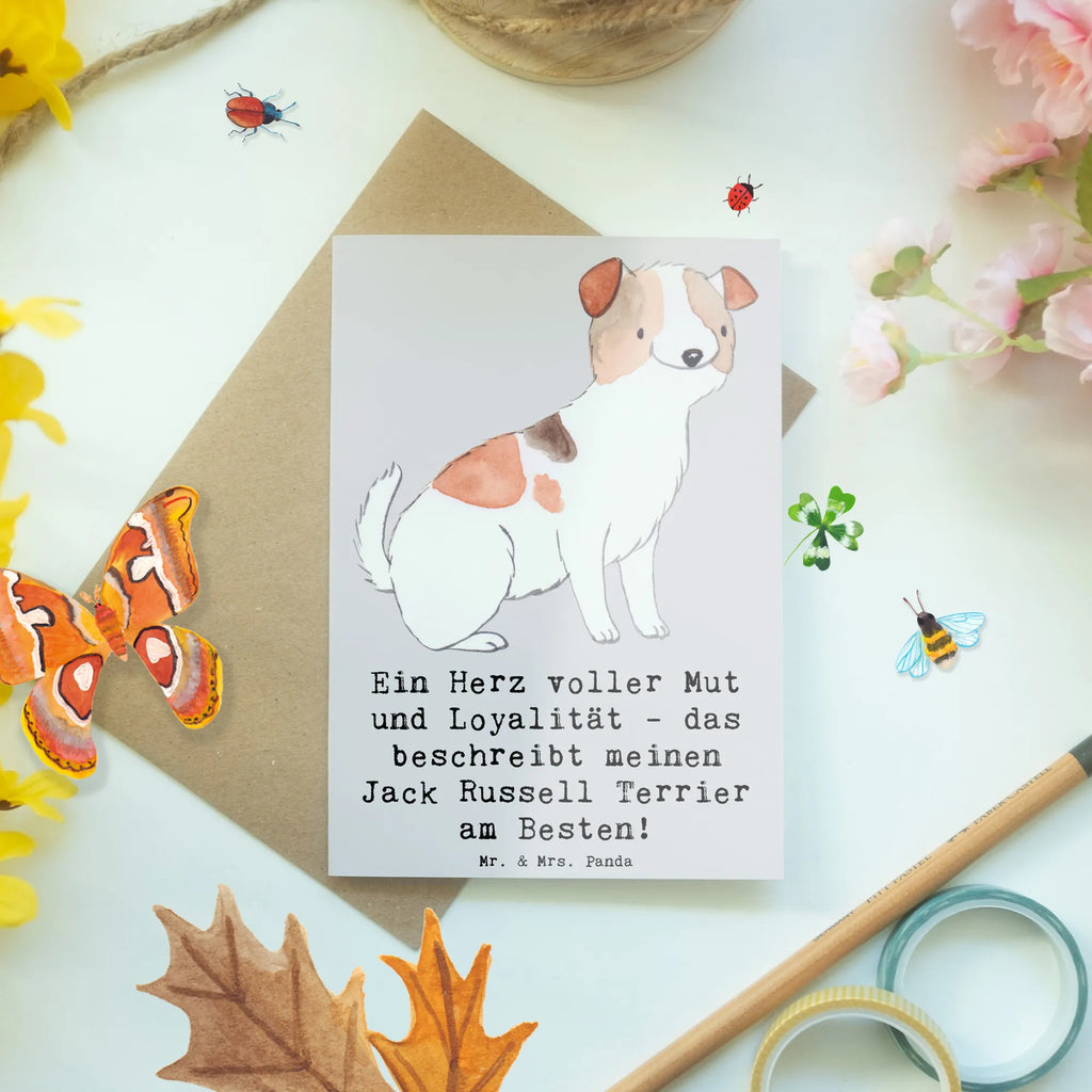 Greetings card Ein Herz voller Mut und Loyalität - das beschreibt meinen Jack Russell Terrier am Besten! Glückwunschkarte, Hochzeitskarte, Karte, Einladungskarte, Grußkarte, Ansichtskarten, Geburtstagskarte, Klappkarte, Hund, Hunderasse, Rassehund, Hundebesitzer, Geschenk, Tierfreund, Schenken, Welpe