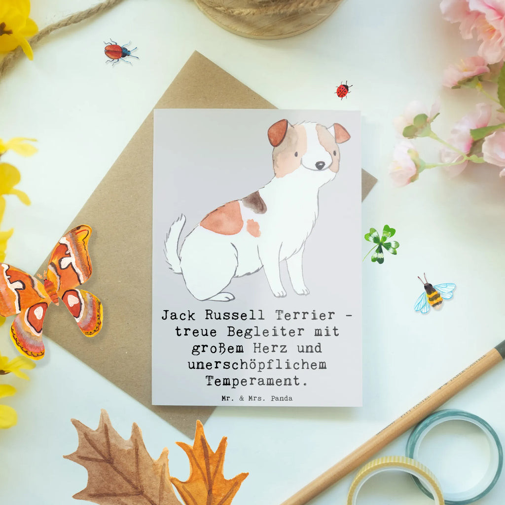 Greetings card Jack Russell Terrier - treue Begleiter mit großem Herz und unerschöpflichem Temperament. Geburtstagskarte, Grußkarte, Ansichtskarten, Karte, Glückwunschkarte, Hochzeitskarte, Einladungskarte, Klappkarte, Hund, Hunderasse, Rassehund, Hundebesitzer, Geschenk, Tierfreund, Schenken, Welpe