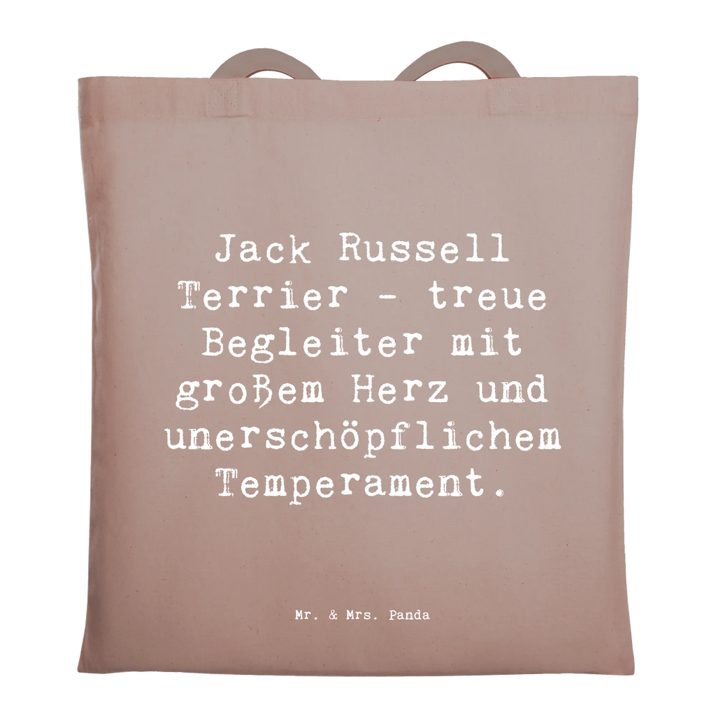 Tragetasche Spruch Jack Russell Terrier - treue Begleiter mit großem Herz und unerschöpflichem Temperament. Beuteltasche, Beutel, Einkaufstasche, Jutebeutel, Stoffbeutel, Tasche, Shopper, Umhängetasche, Strandtasche, Schultertasche, Stofftasche, Tragetasche, Badetasche, Jutetasche, Einkaufstüte, Laptoptasche, Hund, Hunderasse, Rassehund, Hundebesitzer, Geschenk, Tierfreund, Schenken, Welpe
