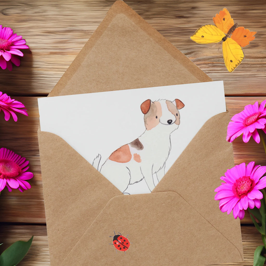 Deluxe Karte Jack Russell Terrier Hochzeitskarte, Geburtstagskarte, Karte, Hochwertige Klappkarte, Glückwunschkarte, Klappkarte, Grußkarte, Hochwertige Grußkarte, Einladungskarte, Hund, Hunderasse, Rassehund, Hundebesitzer, Geschenk, Tierfreund, Schenken, Welpe