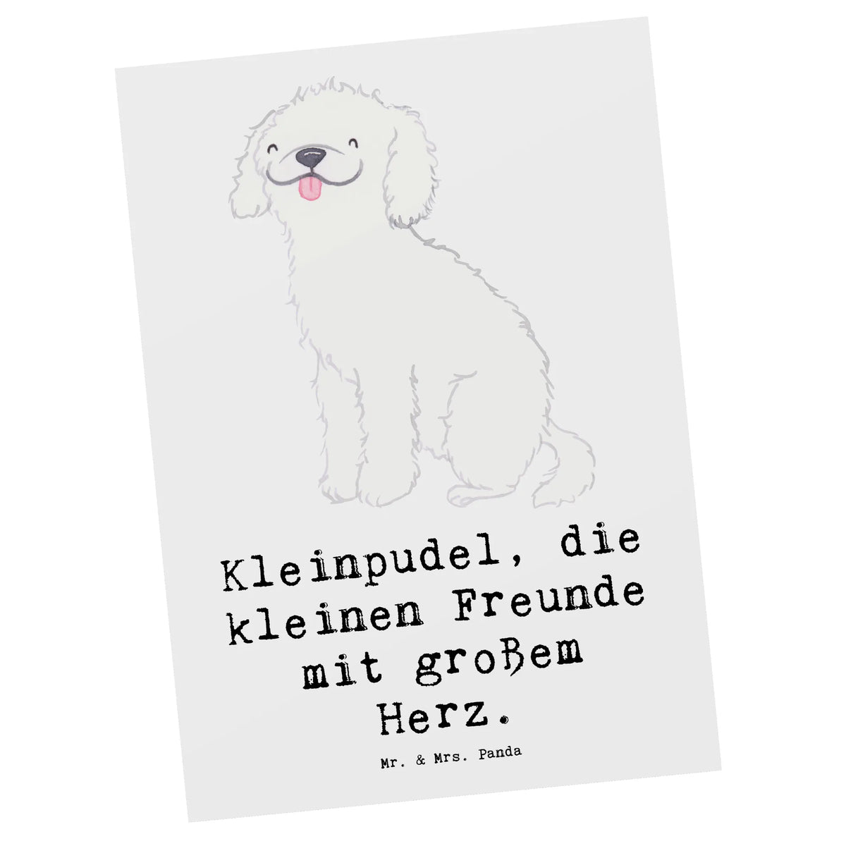 Postkarte Kleinpudel Liebe