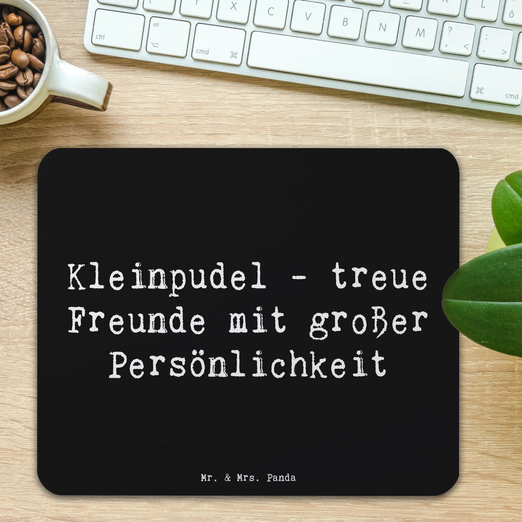 Mouse mat Saying Kleinpudel - treue Freunde mit großer Persönlichkeit Mousepad, Einzigartiges Mauspad, PC Zubehör, Mausunterlage, Büroausstattung, Arbeitszimmer, Designer Mauspad, Computer zubehör, Mauspad Büro, Mauspad, Hund, Hunderasse, Rassehund, Hundebesitzer, Geschenk, Tierfreund, Schenken, Welpe