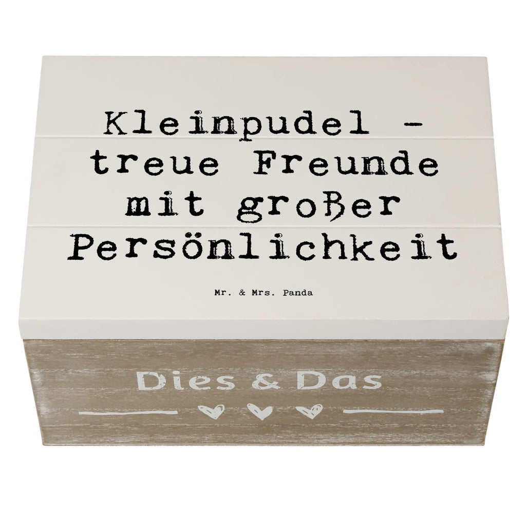 Holzkiste Spruch Kleinpudel Freunde Geschenkdose, Truhe, Aufbewahrungsbox, Dekokiste, Schatulle, XXL, Holzkiste, Kiste, Erinnerungskiste, Erinnerungsbox, Schatzkiste, Geschenkbox, Hund, Hunderasse, Rassehund, Hundebesitzer, Geschenk, Tierfreund, Schenken, Welpe