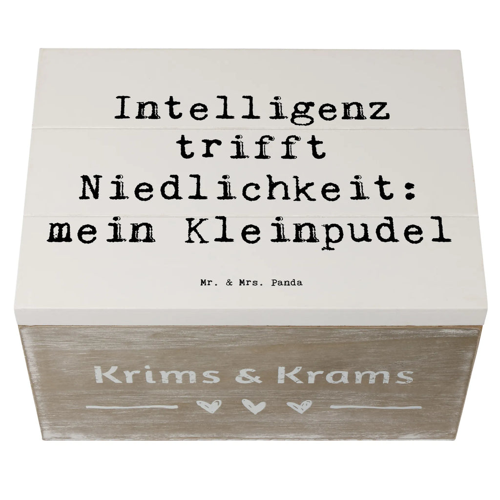 Holzkiste Spruch Niedlicher Kleinpudel Schatulle, Dekokiste, Holzkiste, Aufbewahrungsbox, Erinnerungskiste, Geschenkbox, Schatzkiste, Erinnerungsbox, Kiste, XXL, Geschenkdose, Truhe, Hund, Hunderasse, Rassehund, Hundebesitzer, Geschenk, Tierfreund, Schenken, Welpe