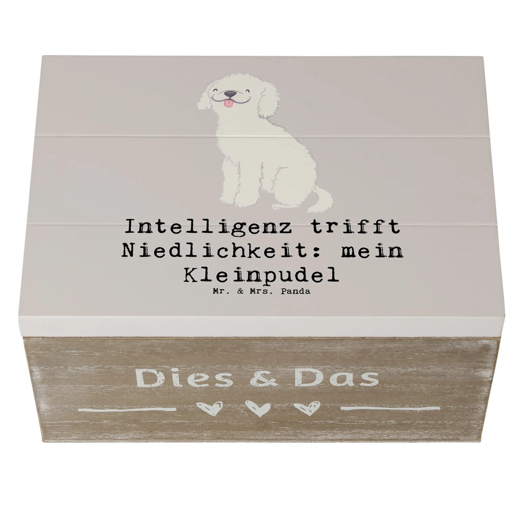 Holzkiste Niedlicher Kleinpudel Aufbewahrungsbox, Holzkiste, XXL, Geschenkbox, Schatzkiste, Geschenkdose, Erinnerungskiste, Erinnerungsbox, Truhe, Schatulle, Kiste, Dekokiste, Hund, Hunderasse, Rassehund, Hundebesitzer, Geschenk, Tierfreund, Schenken, Welpe