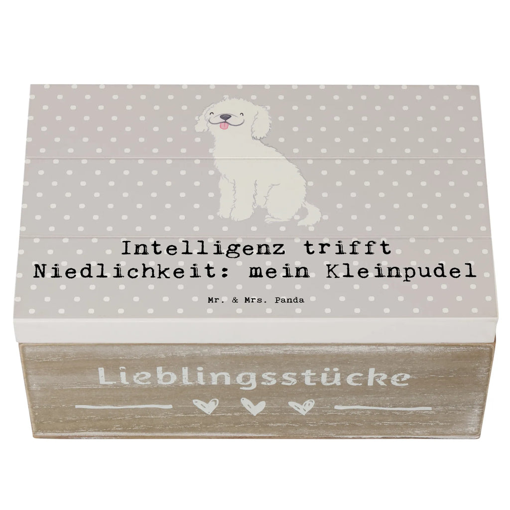 Holzkiste Niedlicher Kleinpudel Aufbewahrungsbox, Holzkiste, XXL, Geschenkbox, Schatzkiste, Geschenkdose, Erinnerungskiste, Erinnerungsbox, Truhe, Schatulle, Kiste, Dekokiste, Hund, Hunderasse, Rassehund, Hundebesitzer, Geschenk, Tierfreund, Schenken, Welpe