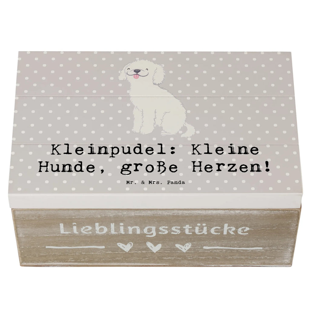 Wooden chest Kleinpudel: Kleine Hunde, große Herzen! Truhe, Kiste, Holzkiste, Erinnerungsbox, Geschenkdose, Schatzkiste, Schatulle, XXL, Erinnerungskiste, Geschenkbox, Dekokiste, Aufbewahrungsbox, Hund, Hunderasse, Rassehund, Hundebesitzer, Geschenk, Tierfreund, Schenken, Welpe