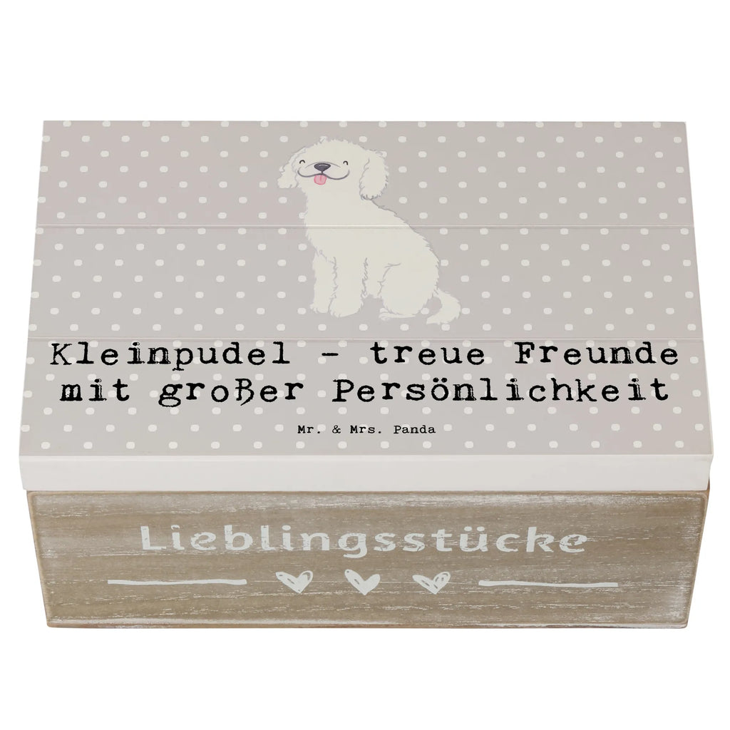 Holzkiste Kleinpudel Freunde Schatulle, Schatzkiste, Erinnerungskiste, Erinnerungsbox, Dekokiste, Aufbewahrungsbox, Geschenkdose, Kiste, Geschenkbox, XXL, Holzkiste, Truhe, Hund, Hunderasse, Rassehund, Hundebesitzer, Geschenk, Tierfreund, Schenken, Welpe