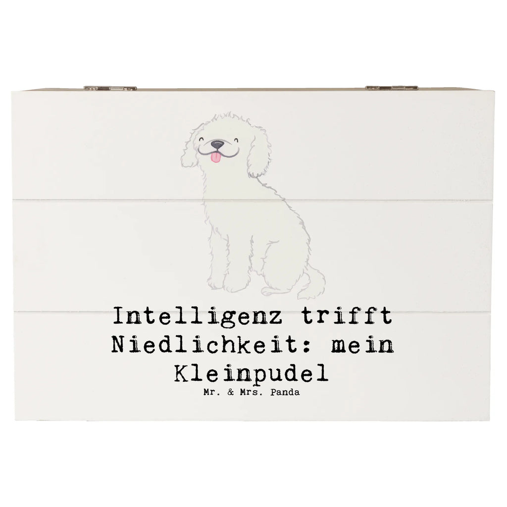 Holzkiste Niedlicher Kleinpudel Aufbewahrungsbox, Holzkiste, XXL, Geschenkbox, Schatzkiste, Geschenkdose, Erinnerungskiste, Erinnerungsbox, Truhe, Schatulle, Kiste, Dekokiste, Hund, Hunderasse, Rassehund, Hundebesitzer, Geschenk, Tierfreund, Schenken, Welpe