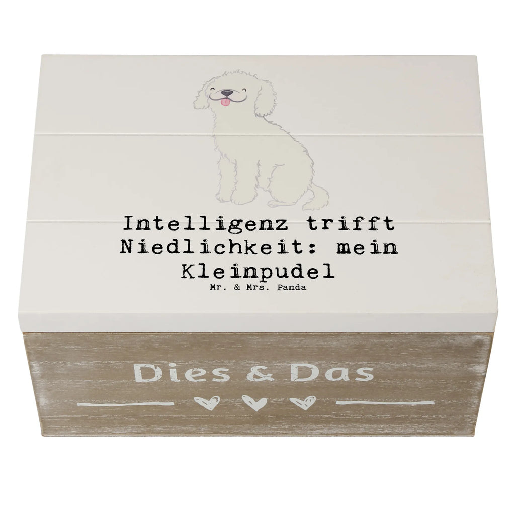 Holzkiste Niedlicher Kleinpudel Aufbewahrungsbox, Holzkiste, XXL, Geschenkbox, Schatzkiste, Geschenkdose, Erinnerungskiste, Erinnerungsbox, Truhe, Schatulle, Kiste, Dekokiste, Hund, Hunderasse, Rassehund, Hundebesitzer, Geschenk, Tierfreund, Schenken, Welpe