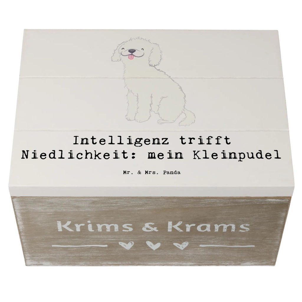 Holzkiste Niedlicher Kleinpudel Aufbewahrungsbox, Holzkiste, XXL, Geschenkbox, Schatzkiste, Geschenkdose, Erinnerungskiste, Erinnerungsbox, Truhe, Schatulle, Kiste, Dekokiste, Hund, Hunderasse, Rassehund, Hundebesitzer, Geschenk, Tierfreund, Schenken, Welpe
