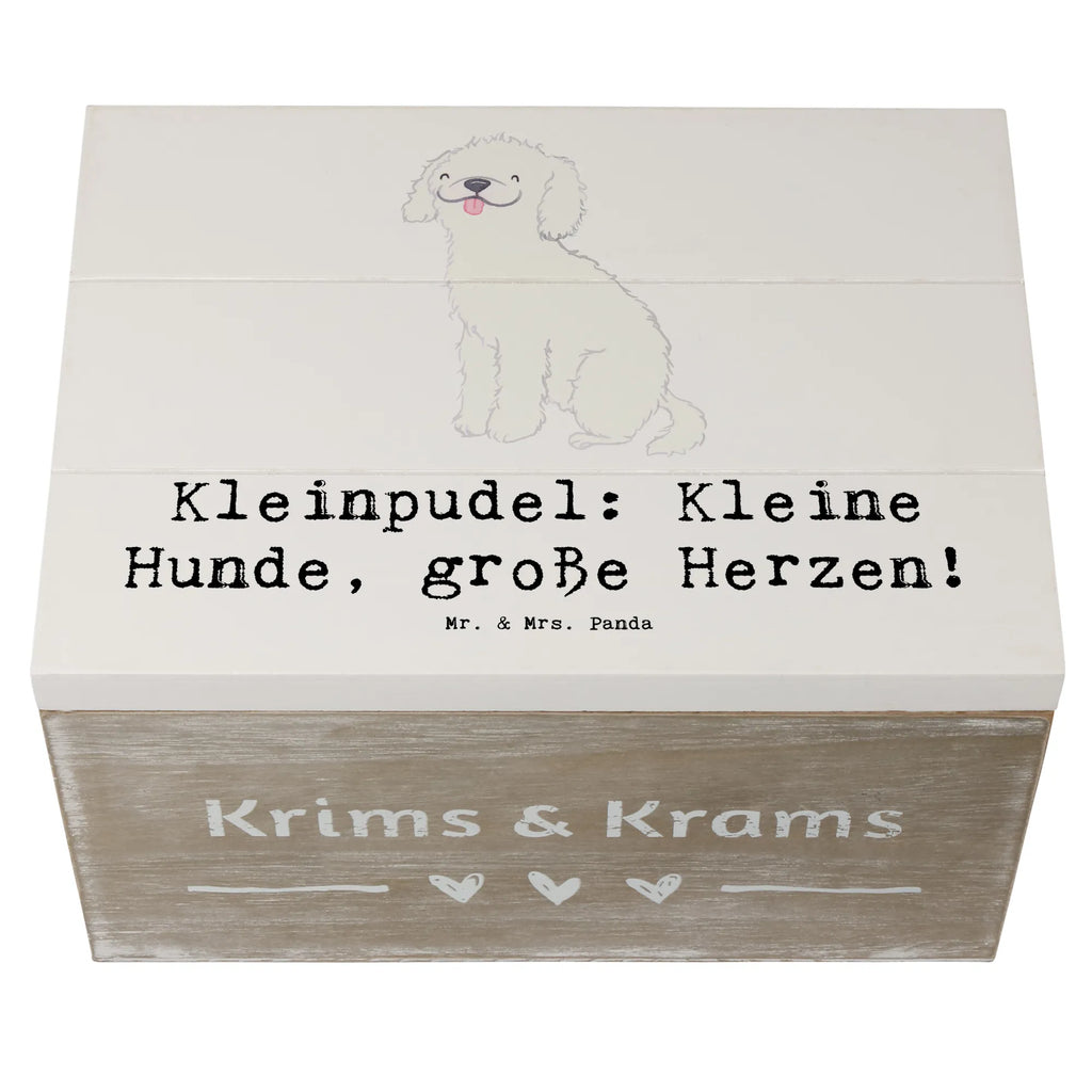 Wooden chest Kleinpudel: Kleine Hunde, große Herzen! Truhe, Kiste, Holzkiste, Erinnerungsbox, Geschenkdose, Schatzkiste, Schatulle, XXL, Erinnerungskiste, Geschenkbox, Dekokiste, Aufbewahrungsbox, Hund, Hunderasse, Rassehund, Hundebesitzer, Geschenk, Tierfreund, Schenken, Welpe